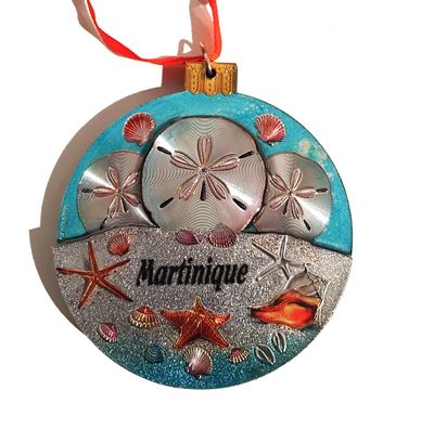 BOULE DECO PLATE POUR ARBRE DE NOEL - DOLLAR SABLE