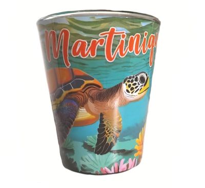 VERRE SHOOTER IMPRIME MARTINIQUE - TORTUE NOUVEAU