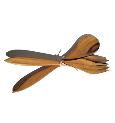 COUVERTS A SALADE EN BOIS (LOT DE 2)
