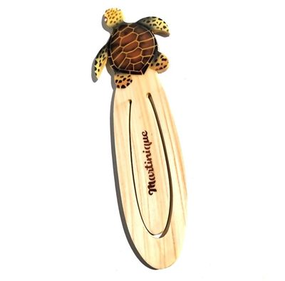 MARQUE-PAGE EN BOIS - TORTUE