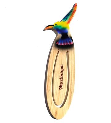 MARQUE-PAGE EN BOIS - COLIBRI