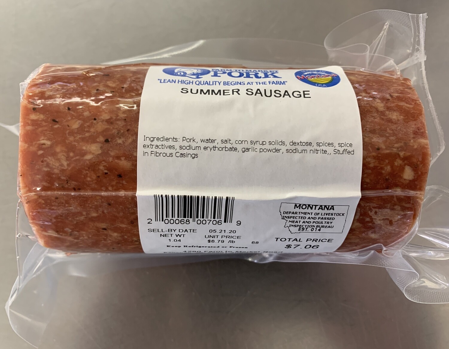 Sliced Summer Sausage (Approx. $5.25/pkg)