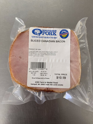 Sliced Canadian Bacon (Approx. $10.50/pkg)