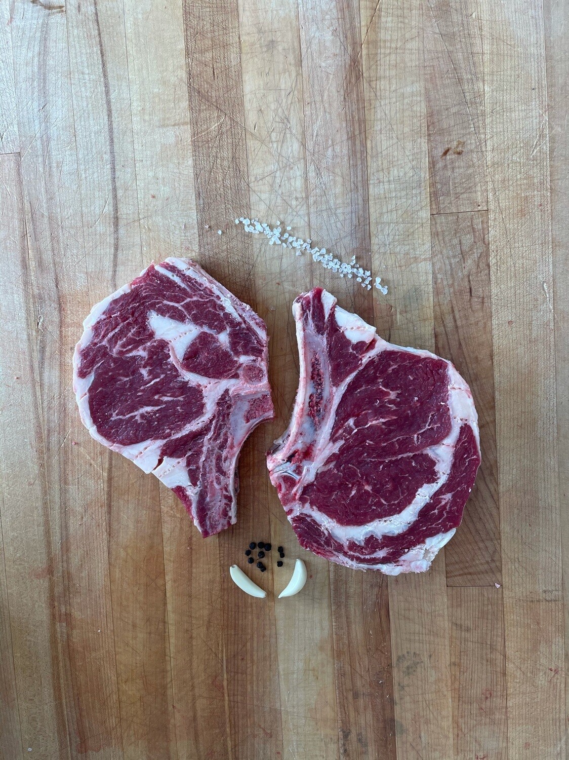 (2) Bone In Rib Steak (Approx. $50/pkg)