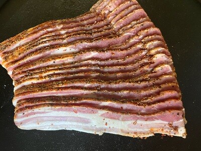 Sliced Peppered Bacon Approx. ($14/pkg)