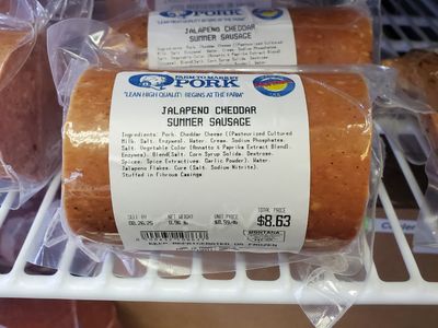 Jalapeno Cheddar Summer Sausage (Approx. $9/pkg)