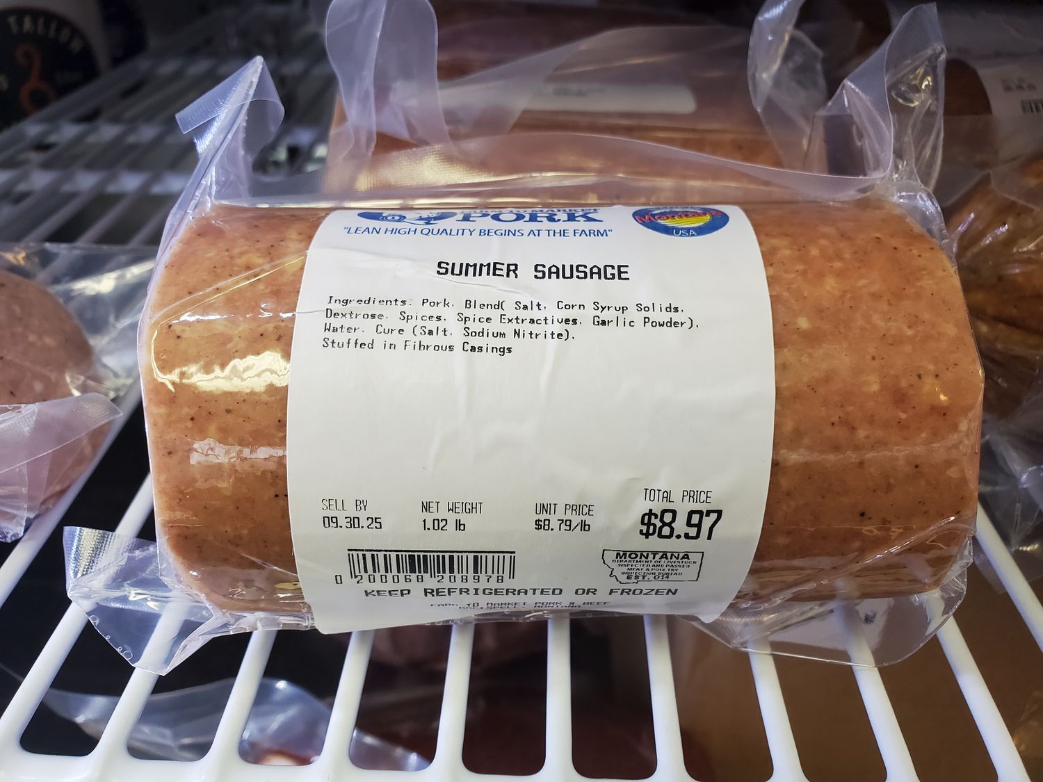 Summer Sausage (Approx. $9/pkg)