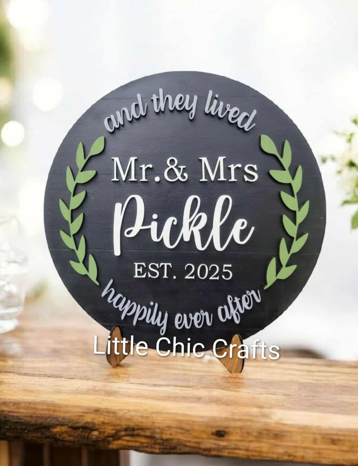 Mr &amp; Mrs Keepsake Shelf Sitter (Customizable)