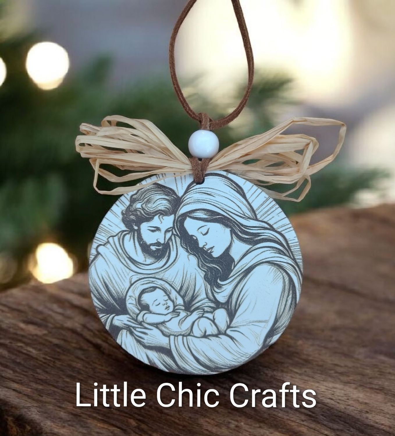 Engraved Nativity Ornament