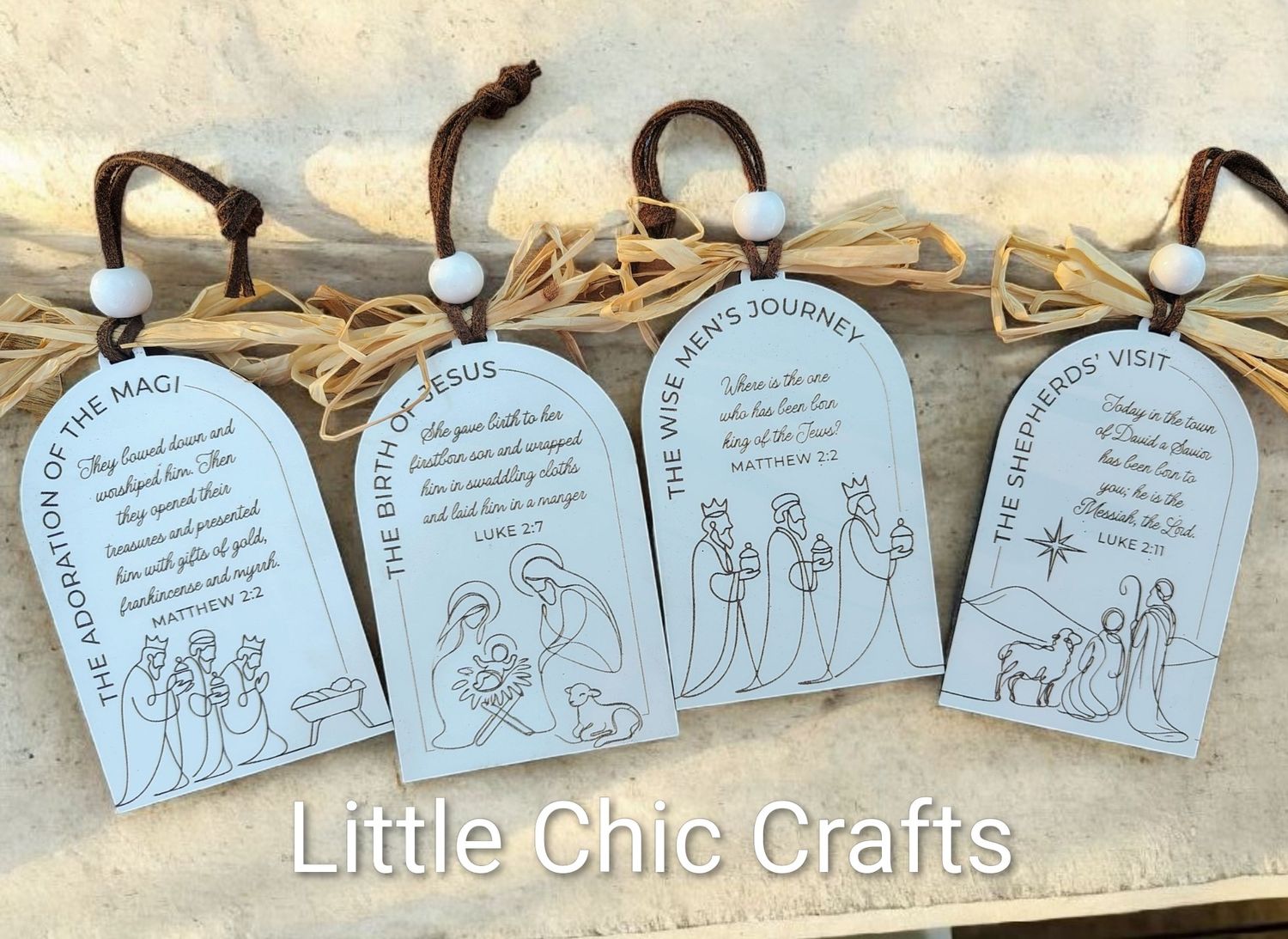 Engraved Birth Story of Jesus Ornament