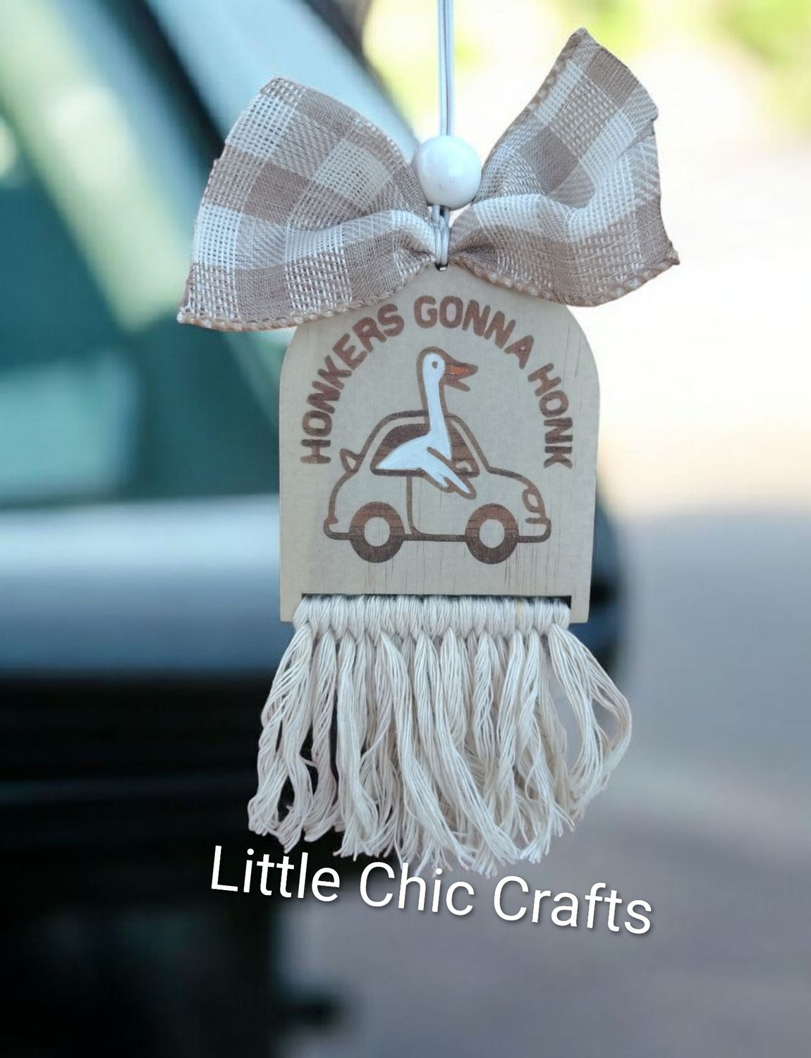 Honkers Gonna Honk - Car Charm Macrame