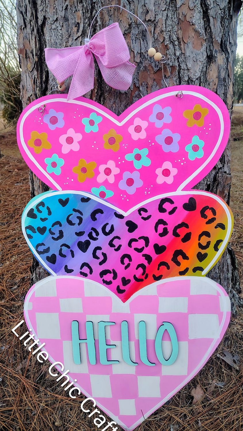 Heart Stack- Colorful-Patterned