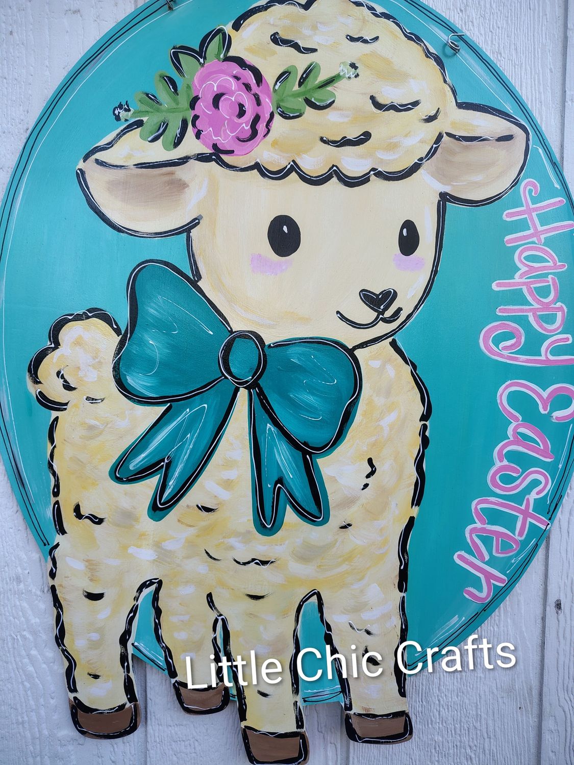 Lamb Easter Doorhanger
