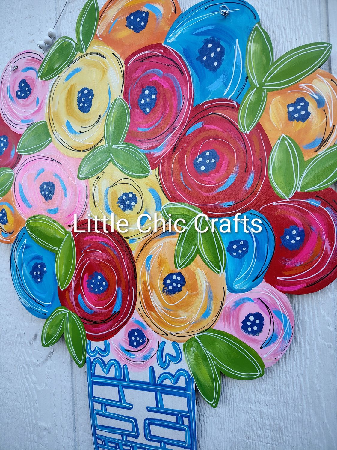 Chinoiserie floral vase Doorhanger 