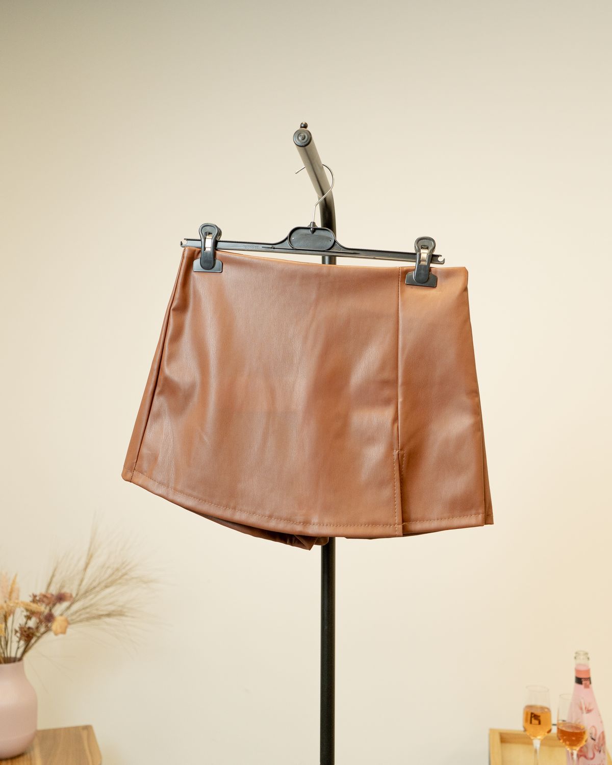 mora lederen short rok