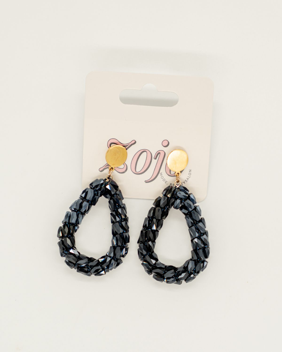 parel blauw oorbellen