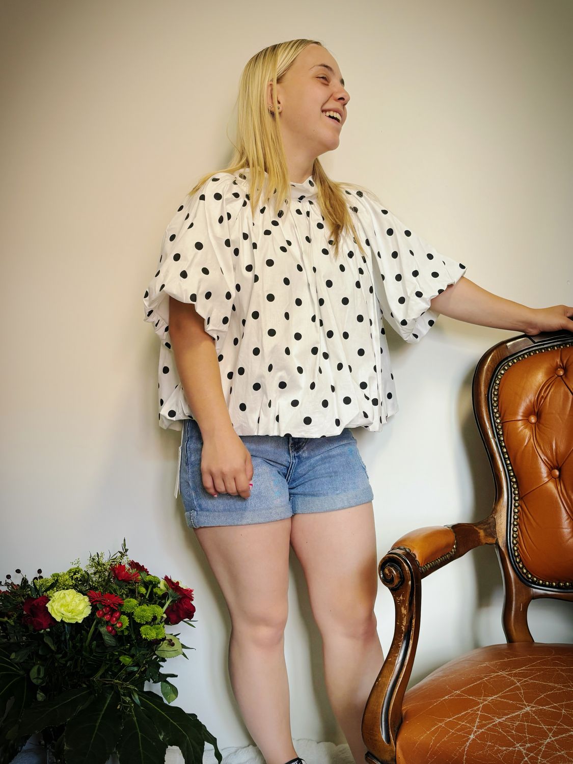 Tess polka dot blouse