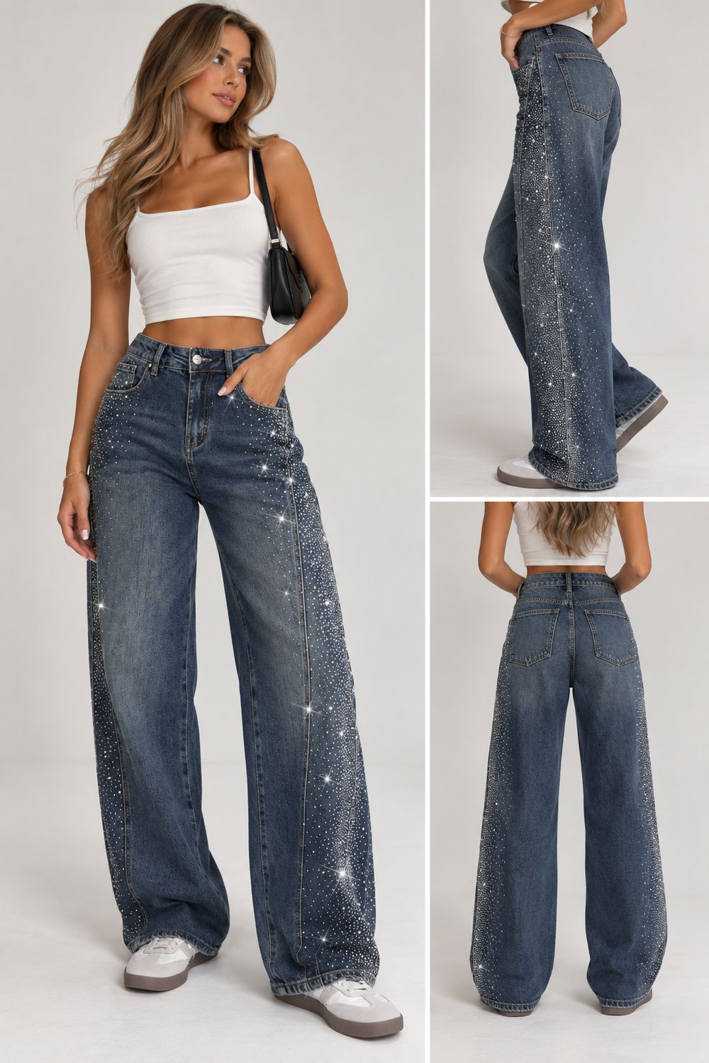 Lila glitter ballon jeans