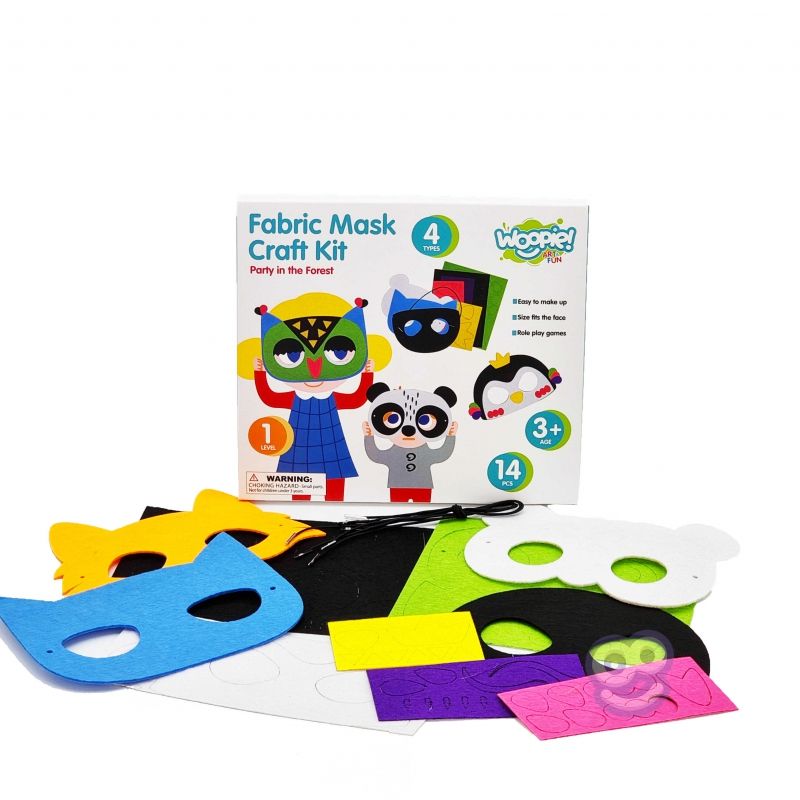 WOOPIE ART&amp;FUN Zestaw Kreatywny Maski Filcowe Zrób to Sam 4 szt.