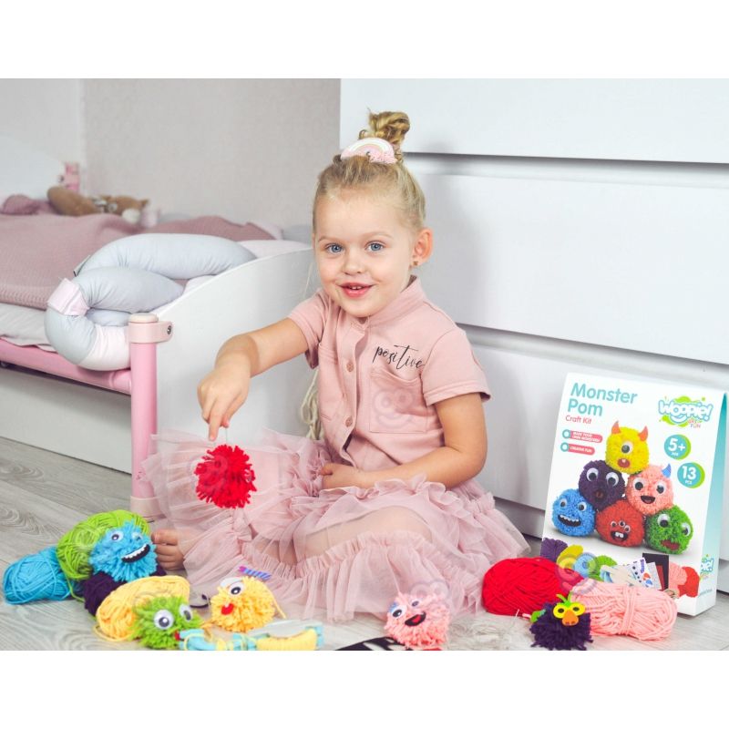 WOOPIE ART&amp;FUN Zestaw Kreatywny Zrób Potworka Monster Pom
