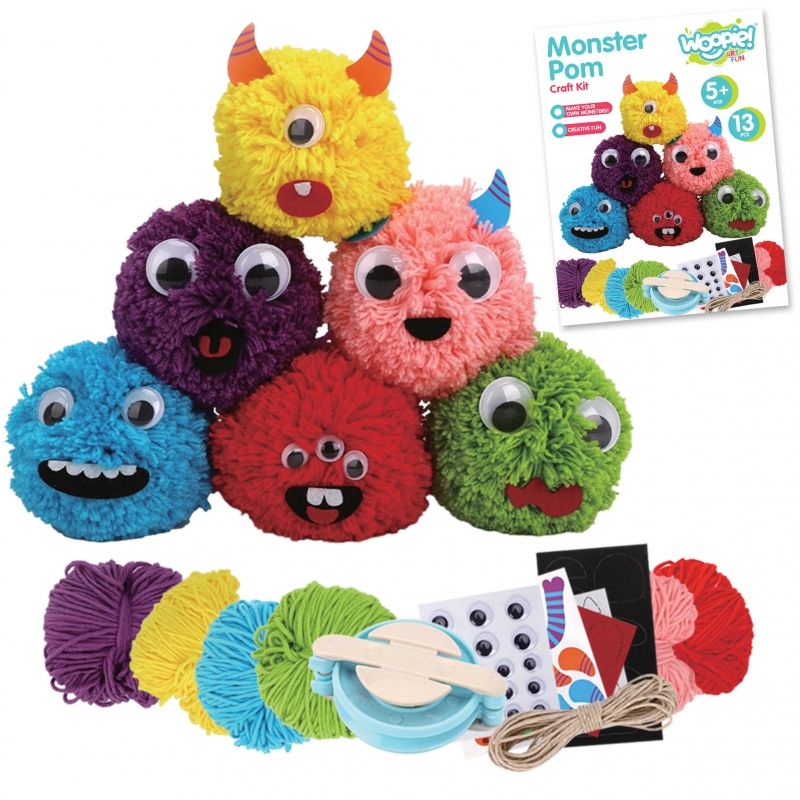 WOOPIE ART&amp;FUN Zestaw Kreatywny Zrób Potworka Monster Pom