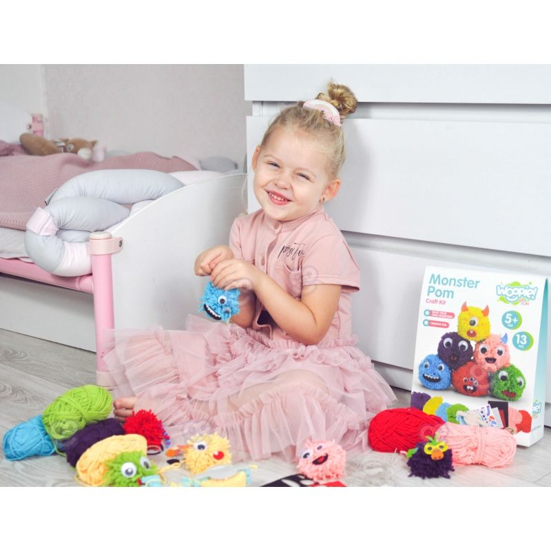 WOOPIE ART&amp;FUN Zestaw Kreatywny Zrób Potworka Monster Pom