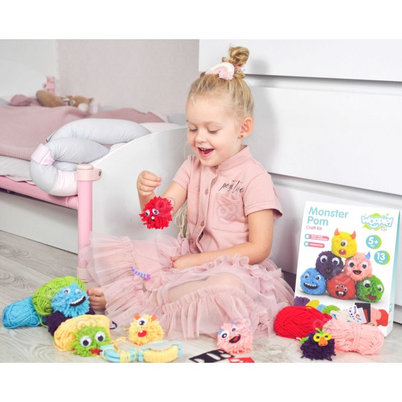 WOOPIE ART&amp;FUN Zestaw Kreatywny Zrób Potworka Monster Pom