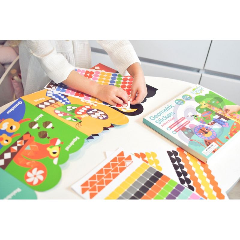 WOOPIE ART&amp;FUN Naklejki Zestaw Dopasuj Kształty i Kolory Wyklejanka Zwierzątka 504 el.