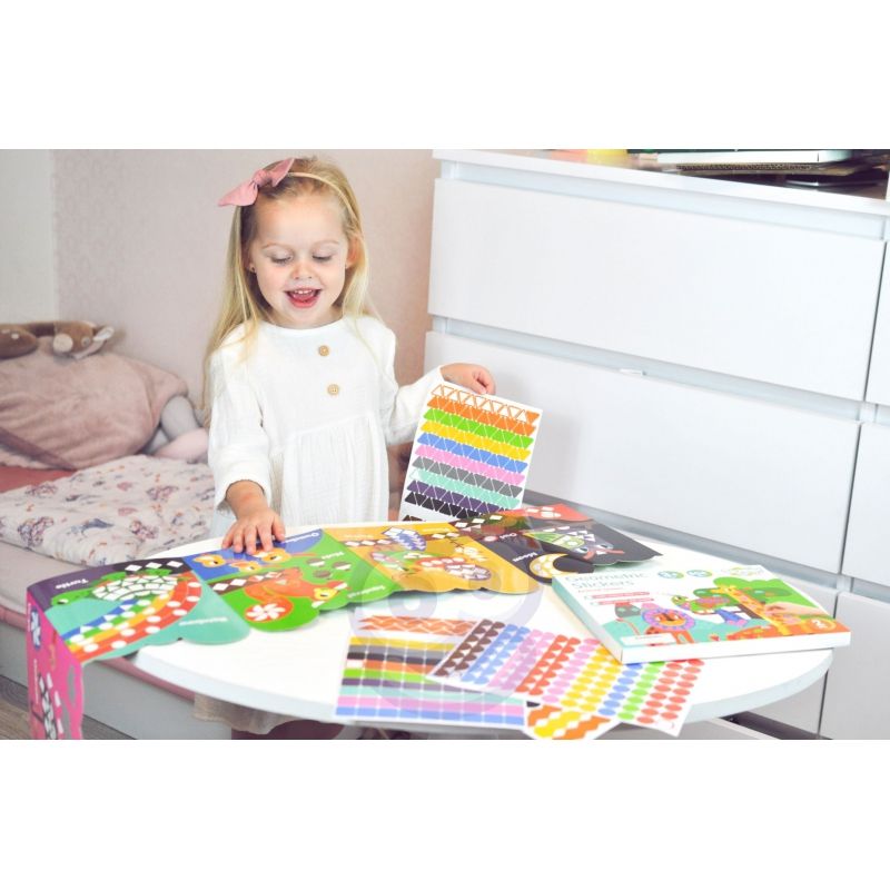 WOOPIE ART&amp;FUN Naklejki Zestaw Dopasuj Kształty i Kolory Wyklejanka Zwierzątka 504 el.