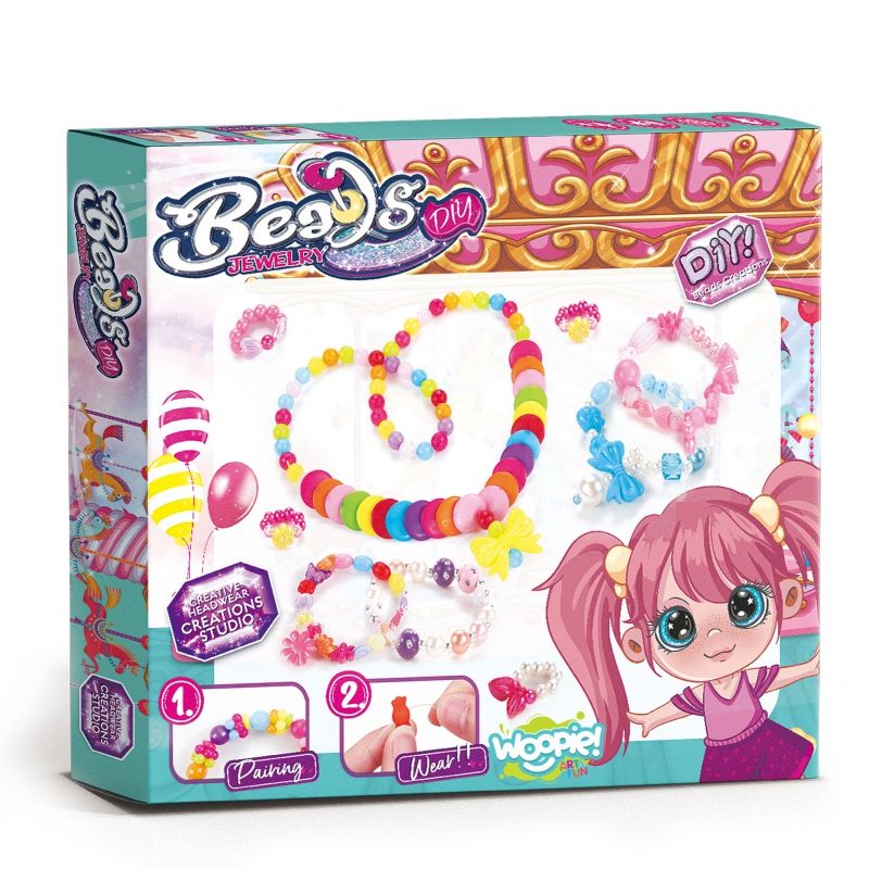 WOOPIE ART&amp;FUN Zestaw do Robienia Biżuterii Bransoletek Wisiorków Pierścionków