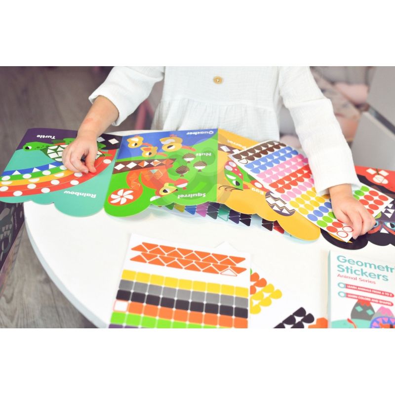 WOOPIE ART&amp;FUN Naklejki Zestaw Dopasuj Kształty i Kolory Wyklejanka Zwierzątka 504 el.