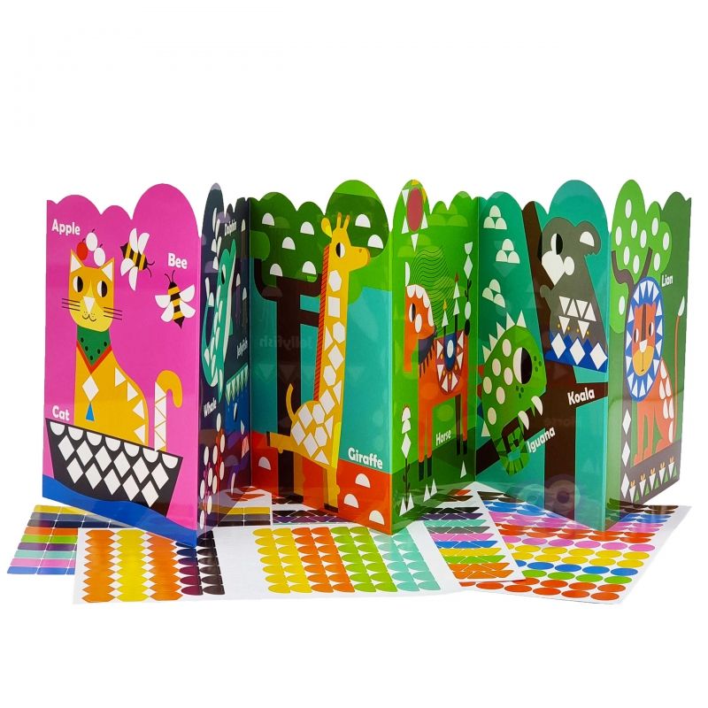 WOOPIE ART&amp;FUN Naklejki Zestaw Dopasuj Kształty i Kolory Wyklejanka Zwierzątka 504 el.