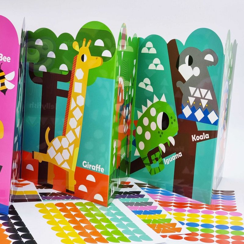 WOOPIE ART&amp;FUN Naklejki Zestaw Dopasuj Kształty i Kolory Wyklejanka Zwierzątka 504 el.