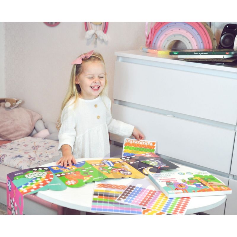 WOOPIE ART&amp;FUN Naklejki Zestaw Dopasuj Kształty i Kolory Wyklejanka Zwierzątka 504 el.