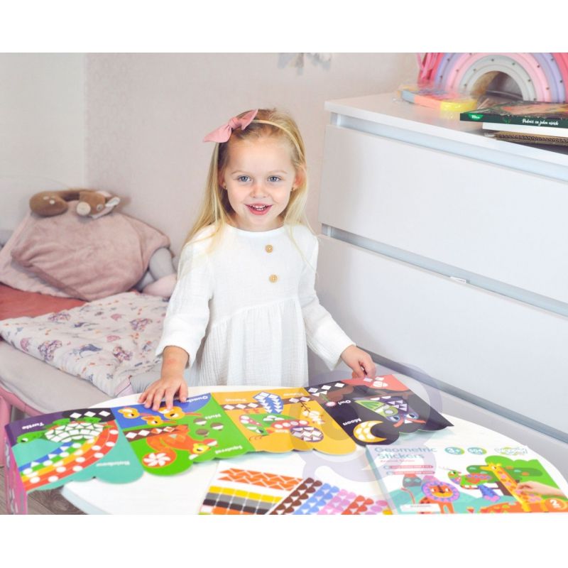 WOOPIE ART&amp;FUN Naklejki Zestaw Dopasuj Kształty i Kolory Wyklejanka Zwierzątka 504 el.