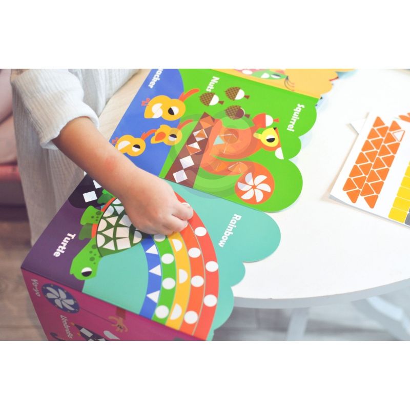 WOOPIE ART&amp;FUN Naklejki Zestaw Dopasuj Kształty i Kolory Wyklejanka Zwierzątka 504 el.