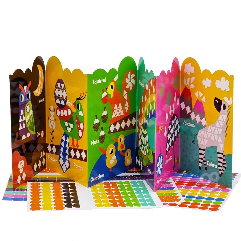 WOOPIE ART&amp;FUN Naklejki Zestaw Dopasuj Kształty i Kolory Wyklejanka Zwierzątka 504 el.