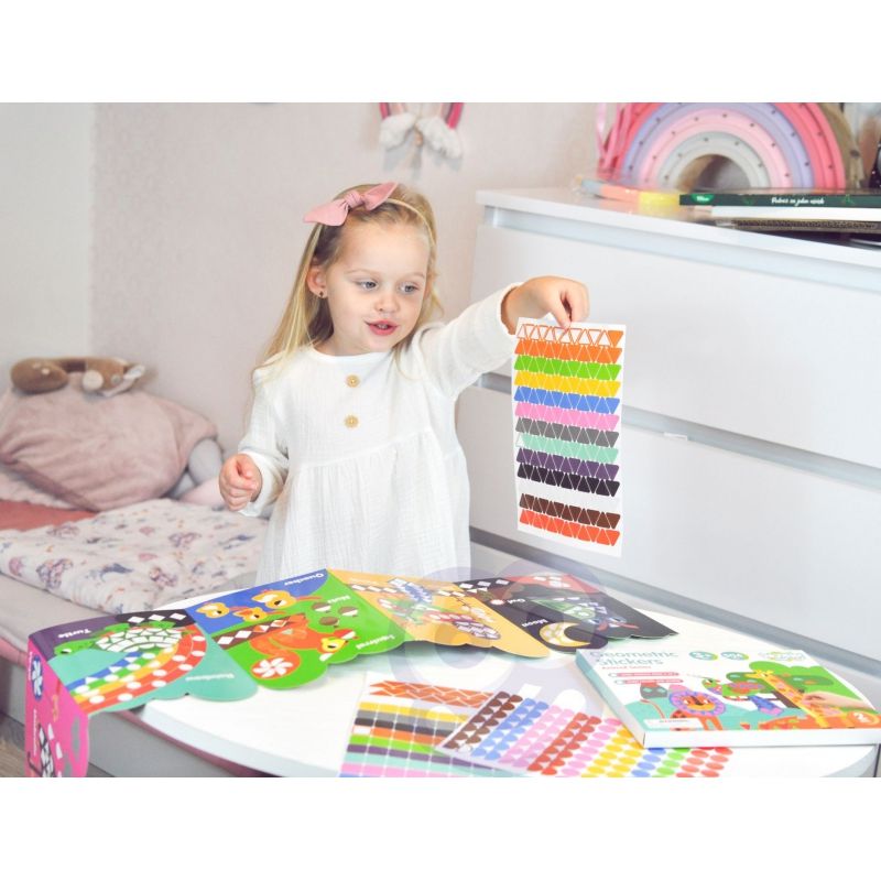 WOOPIE ART&amp;FUN Naklejki Zestaw Dopasuj Kształty i Kolory Wyklejanka Zwierzątka 504 el.