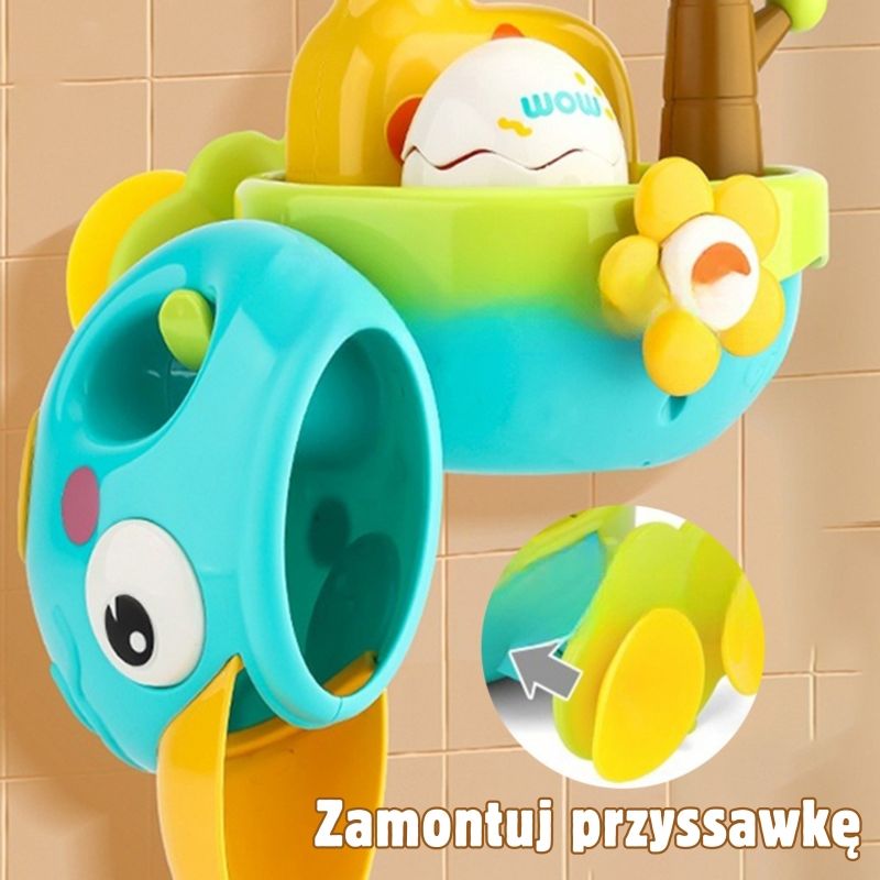 WOOPIE BABY Zabawka do Kąpieli Żyrafa z Lejkiem na Przyssawke