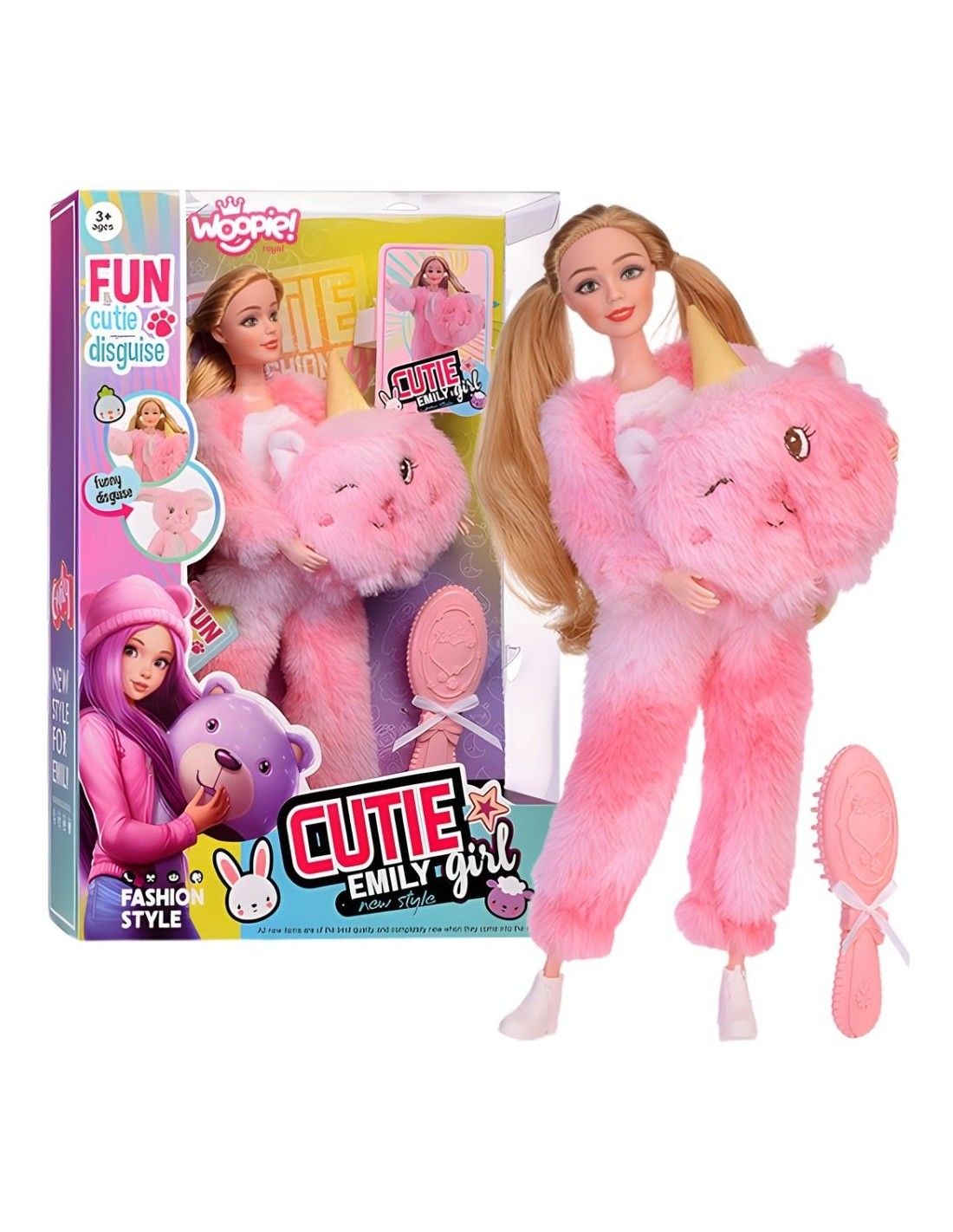 WOOPIE ROYAL Lalka Emi w Różowym Przebraniu Misia