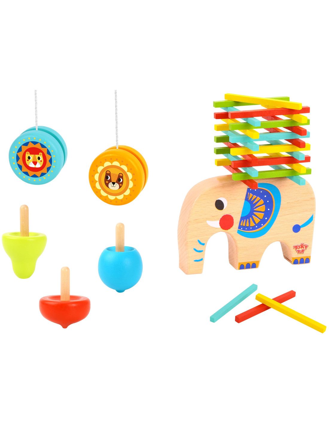 TOOKY TOY Zestaw Gier Zręcznościowych Bierki Bączek JoJo Słonik 46 el.