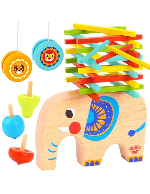 TOOKY TOY Zestaw Gier Zręcznościowych Bierki Bączek JoJo Słonik 46 el.