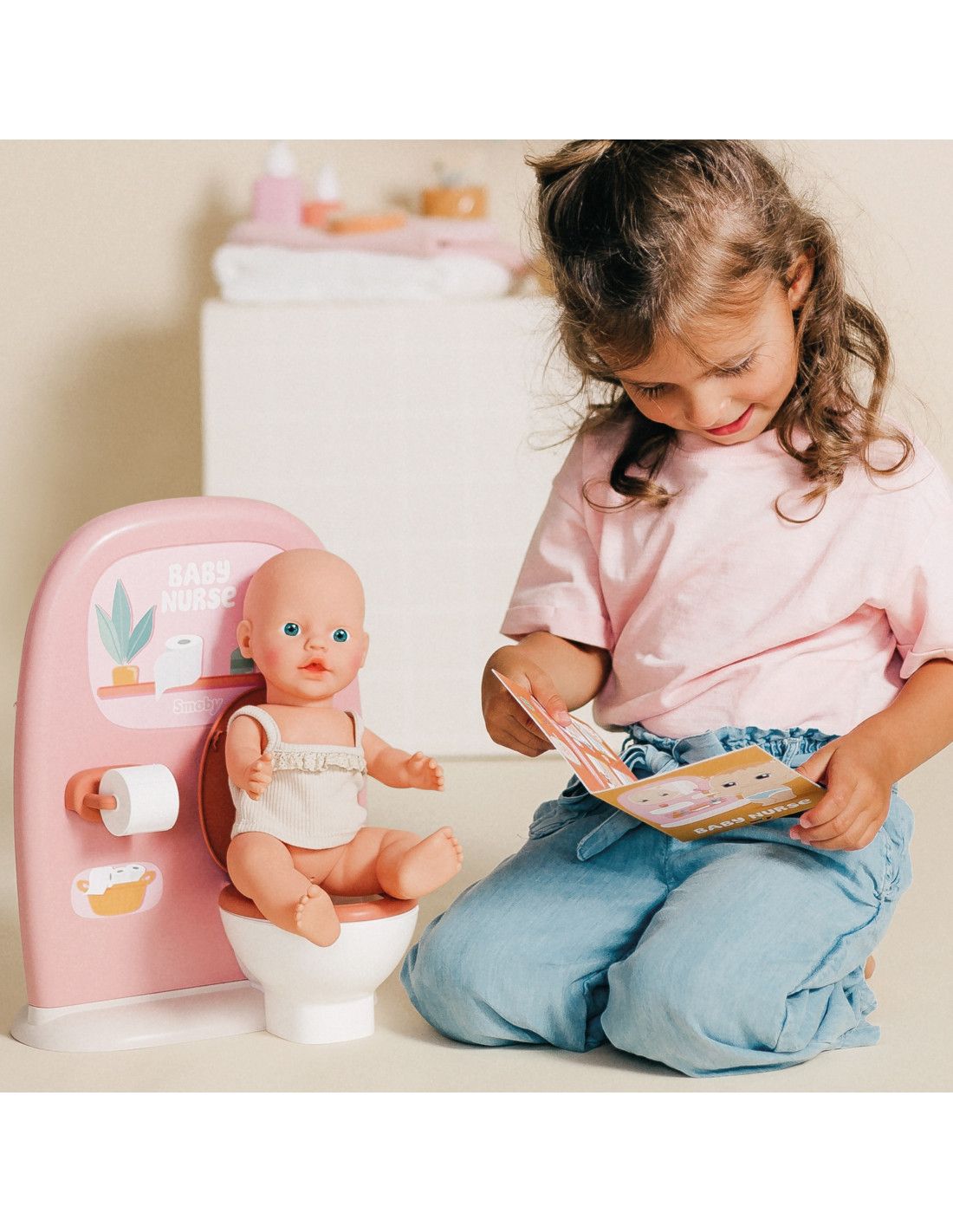 SMOBY Baby Nurse - Dwustronna toaleta Dla lalki 42 cm