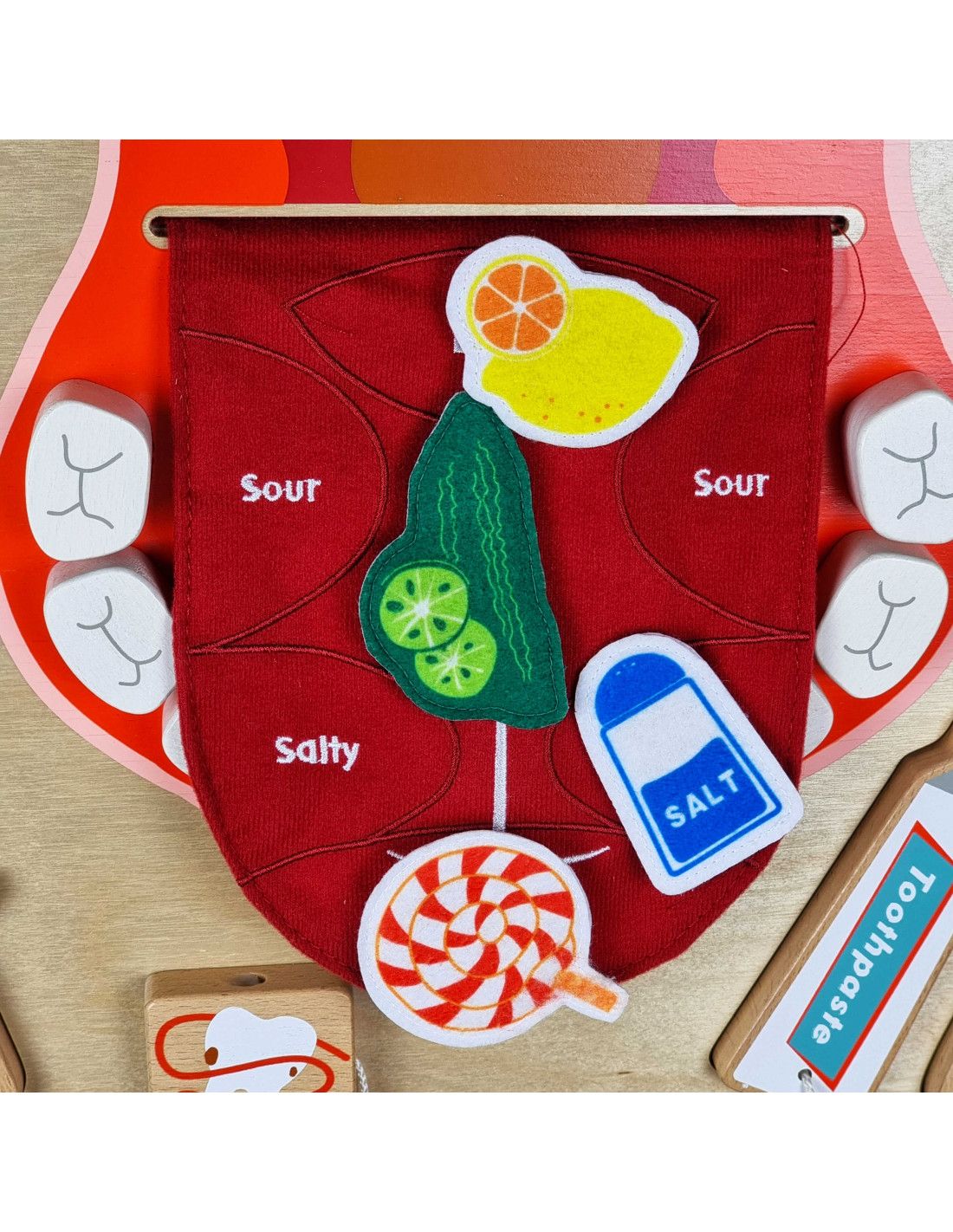 MASTERKIDZ Higiena Jamy Ustnej Ścienna Tablica Sensoryczna Flex Montessori