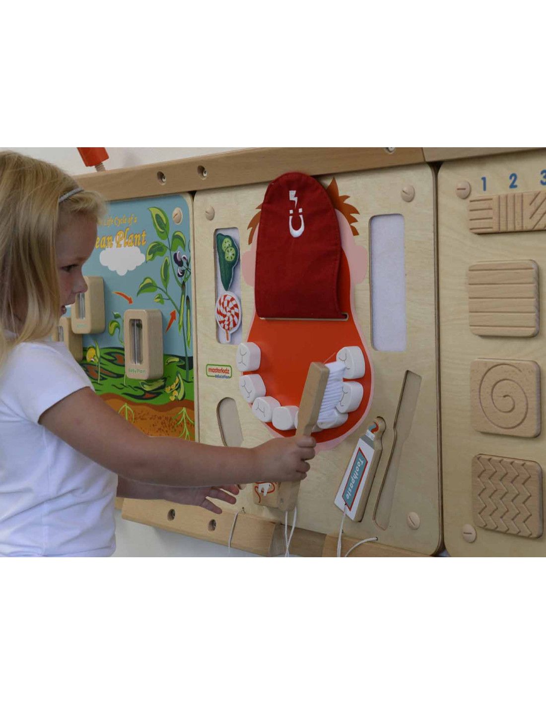 MASTERKIDZ Higiena Jamy Ustnej Ścienna Tablica Sensoryczna Flex Montessori