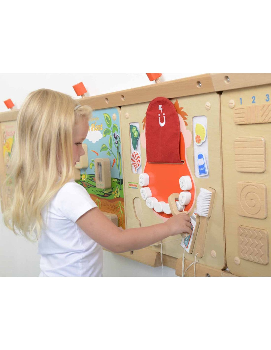 MASTERKIDZ Higiena Jamy Ustnej Ścienna Tablica Sensoryczna Flex Montessori