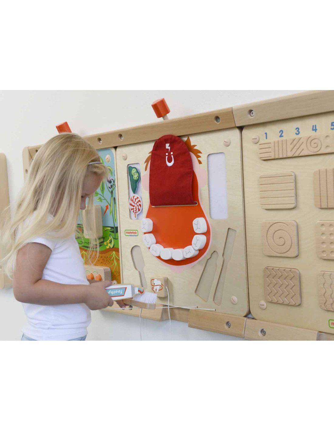 MASTERKIDZ Higiena Jamy Ustnej Ścienna Tablica Sensoryczna Flex Montessori