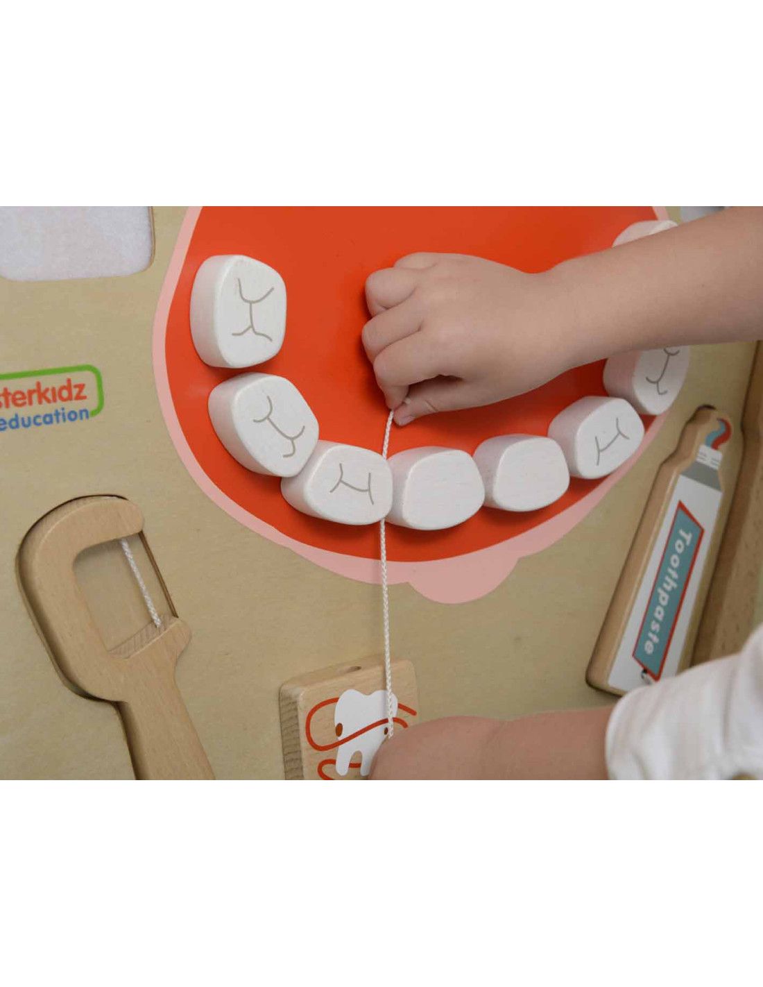 MASTERKIDZ Higiena Jamy Ustnej Ścienna Tablica Sensoryczna Flex Montessori