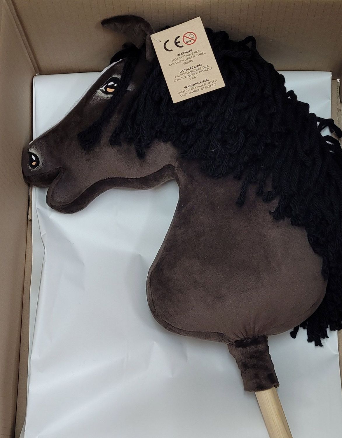 Hobby Horse Duży koń na kiju Premium - ciemnogniady A3