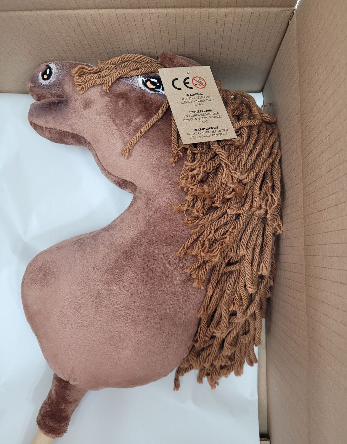 Hobby Horse Duży koń na kiju Premium - ciemny kasztan A3